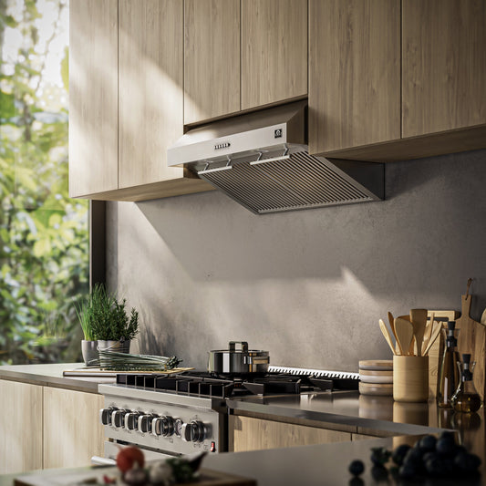 Forno Bari 30-Inch Under-Cabinet Range Hood, 400 CFM, Stainless Steel (Model FRHUC5255-30)