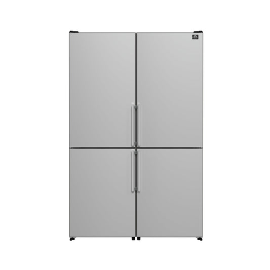 Forno Guardia 46.8-Inch Side-by-Side Refrigerator with Bottom Freezer, 21.6 cu ft, Stainless Steel (Model FFFFD1778-48)