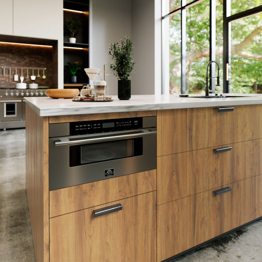 FORNO Capoliveri 30 in. Built-In Microwave Drawer, 1.2 cu. ft., Stainless Steel (Model FMWDR3000-30)