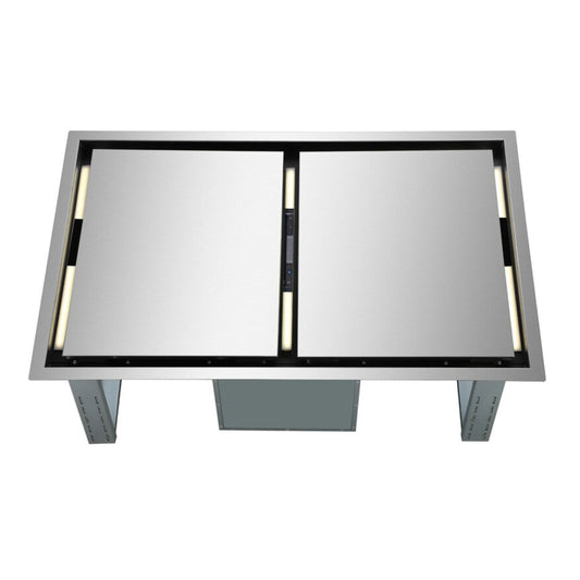 Forno Arezzo 44-Inch Ceiling-Mount Range Hood, 1200 CFM, Stainless Steel (FRHRE5312-44)