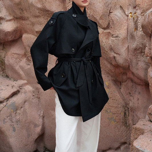 Petite Classic Trench Coat for Women – Short Sleeve Petite Fit