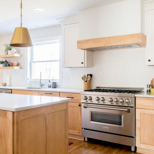 ZLINE Kitchen and Bath 36" Dual Fuel Range, 6 Gas Burners, Electric Convection Oven, Stainless Steel (RA36)