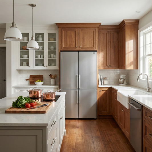 Forno Guardia 46.8-Inch Side-by-Side Refrigerator with Bottom Freezer, 21.6 cu ft, Stainless Steel (Model FFFFD1778-48)