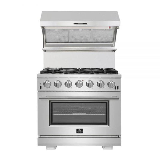 Forno Savona 36-Inch Wall-Mount Range Hood with Stainless Steel Backsplash (Model FRHWM5029-36HB)