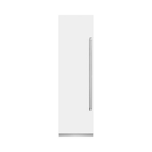ZLINE 24" 12.4 cu. ft. Column Freezer in White Matte with Graphite Gray Interior, RCFV-WM-24