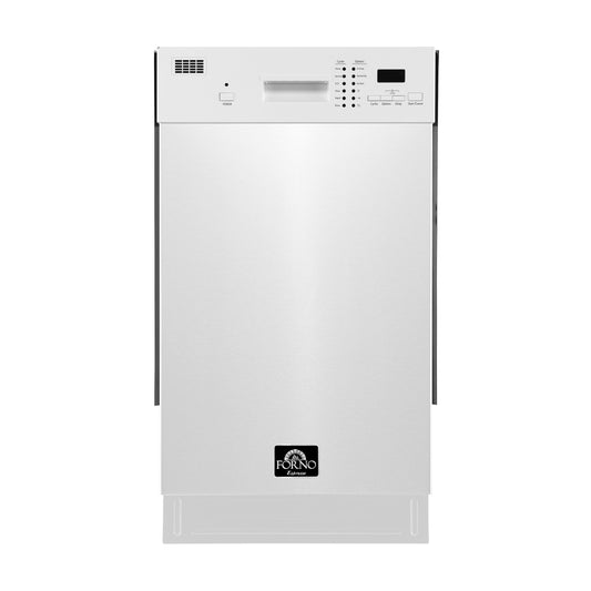 Forno Polo 18-Inch Built-In Dishwasher, White (Model FDWBI8041-18WHT)