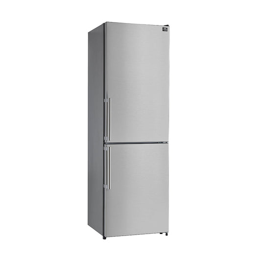 Forno Guardia 24 in Bottom Freezer Refrigerator, 10.8 cu ft, Right-Hinged Door, Stainless Steel (Model FFFFD1778-24RS)