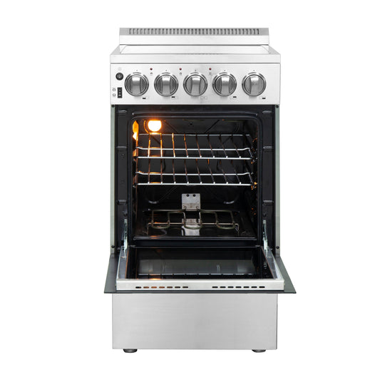 Forno Pallerno 20 in. Freestanding Electric Range, 2.05 cu. ft., 4 Elements, Stainless Steel (Model FFSEL6052-20)