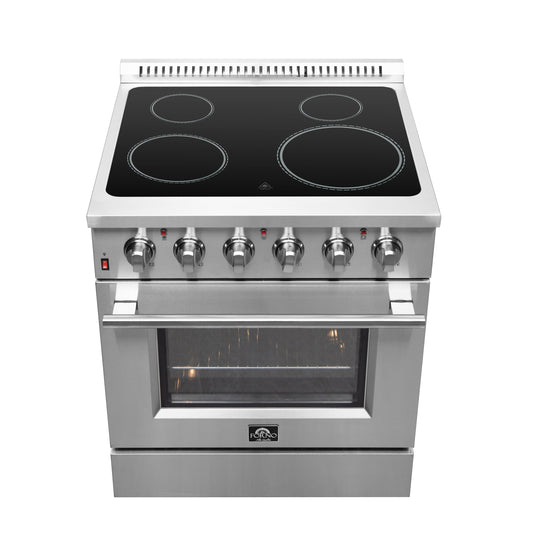 Forno Galiano 30 in. 4.32 cu. ft. Freestanding Electric Range with 4 Radiant Elements in Stainless Steel (FFSEL6083-30)