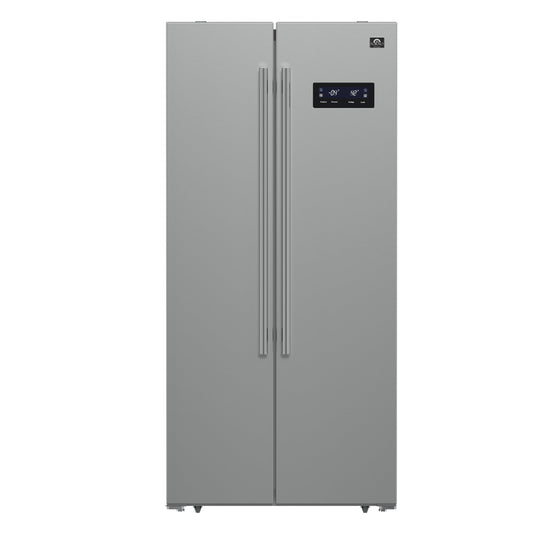 Forno Salerno 33-Inch Side-by-Side Built-In Refrigerator, 15.6 Cu. Ft., Stainless Steel (FFRBI1805-33SB)