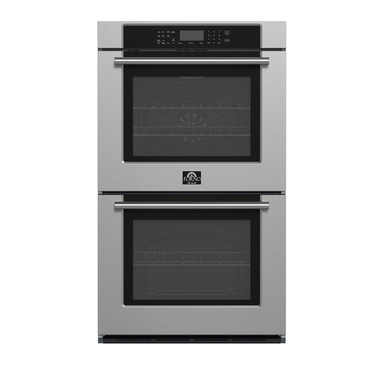 FORNO Villarosa 30-Inch Built-In Double Wall Oven, Stainless Steel, Self-Cleaning (Model FBOEL1365-30)