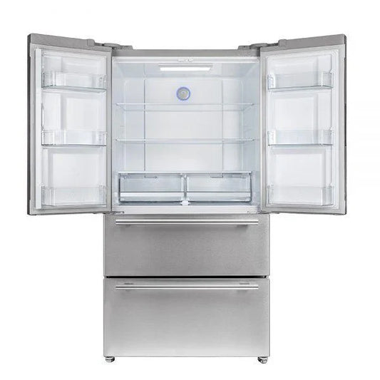 Forno Moena 36-Inch Counter-Depth French Door Refrigerator, 19 cu. ft., Stainless Steel (FFRBI1820-36SB)