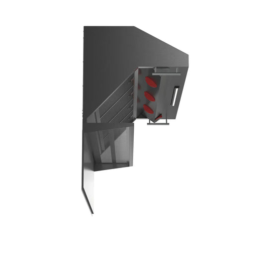 Forno Savona 48-Inch Wall-Mounted Range Hood with Backsplash and Red Warming Light, Stainless Steel – Model FRHWM5029-48HB